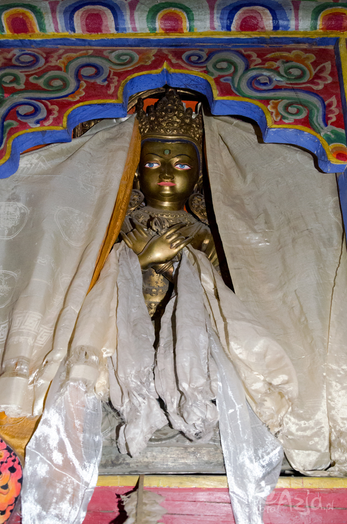 Dzień 9: wizerunek Vajradhary - jednej z najważniejzych manifestacji Adi Buddhy w lamaistycznym panteonie - Kryształowy Klasztor (Shey Gompa)